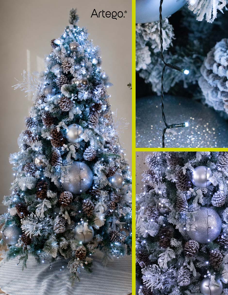 Serie luces led navidad tipo aro christmas string light con 400 focos 2