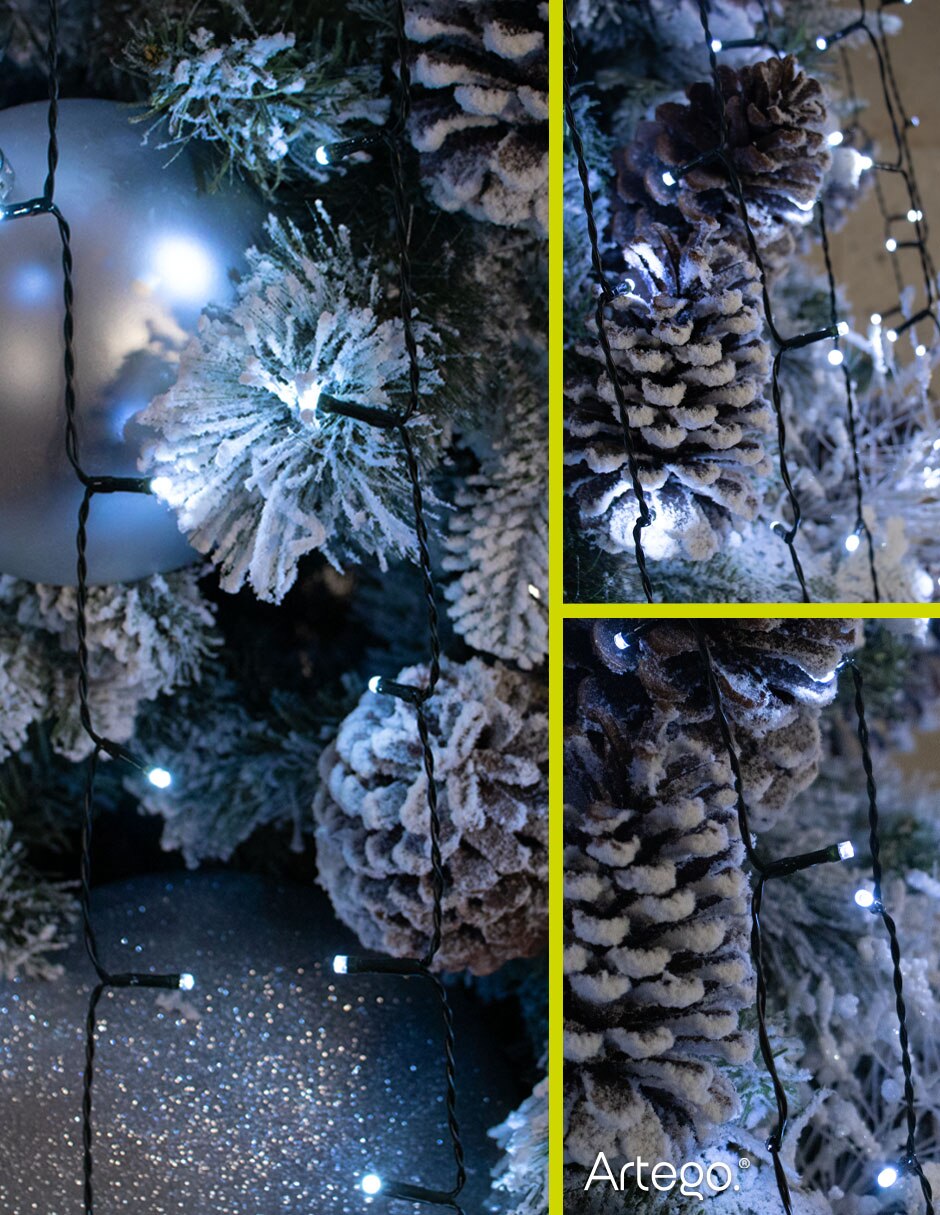 Serie luces led navidad tipo aro christmas string light con 400 focos 4