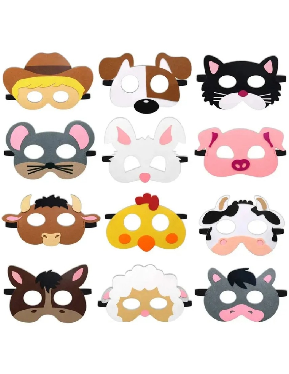 Set de antifaces para disfraz de animal