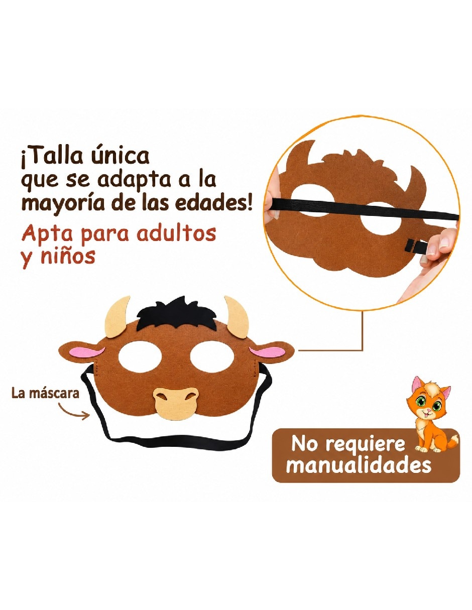 Set de antifaces para disfraz de animal 3