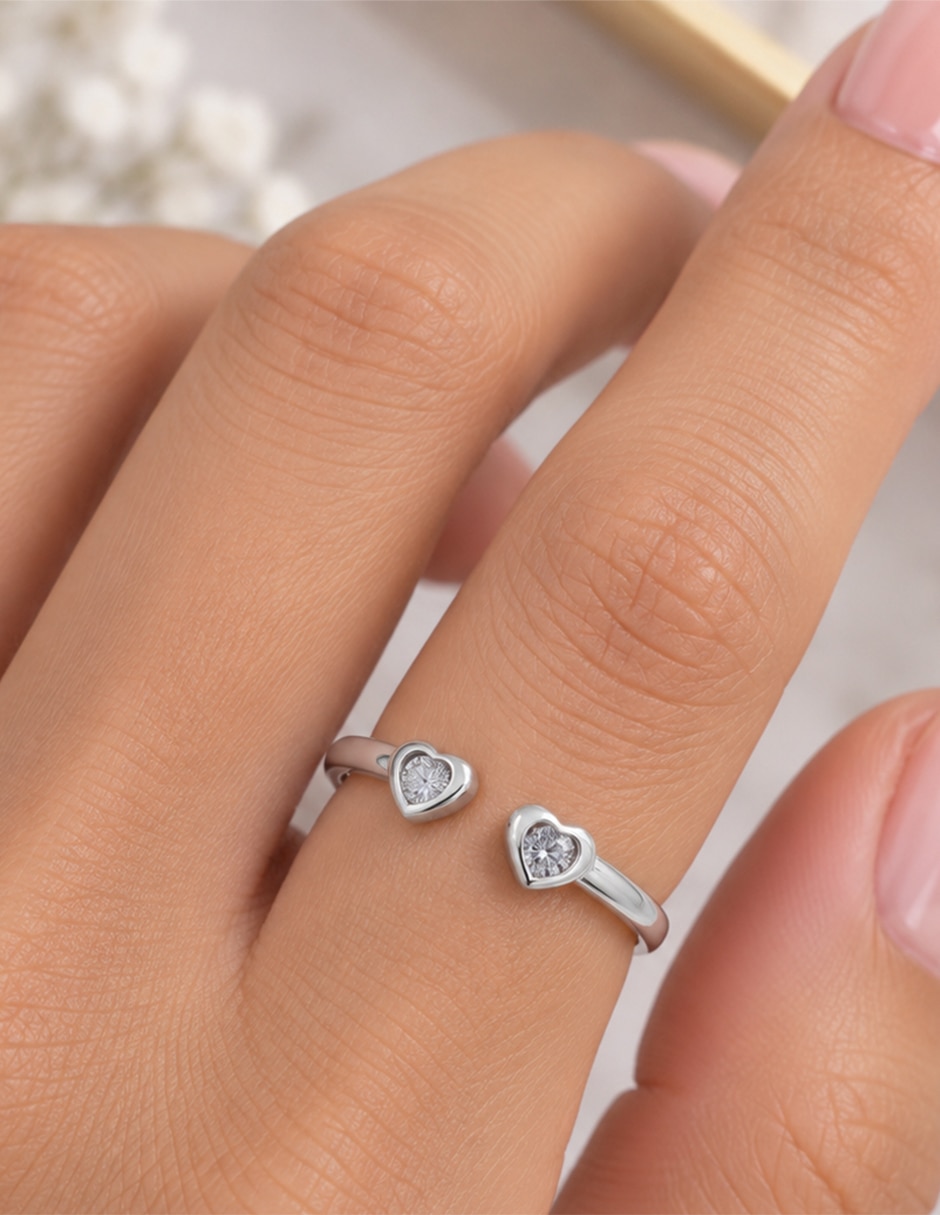 Anillo de corazón anillo disney princess p 925 de plata zirconia plateado