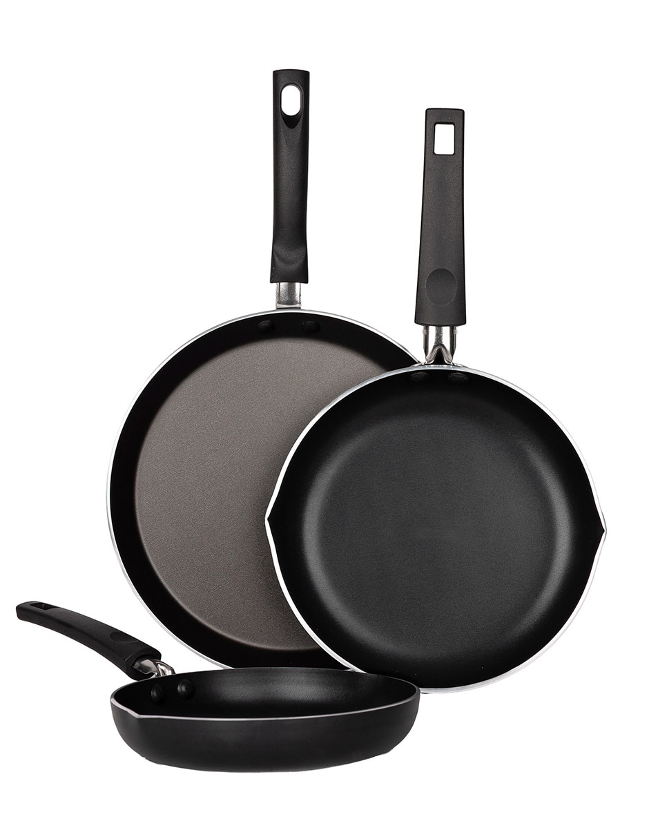 Set de sartenes Esencial de aluminio 3 piezas