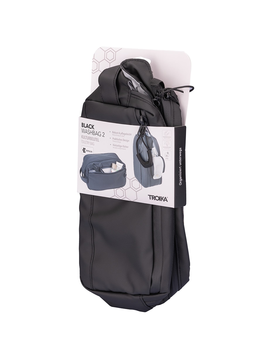 Neceser Troika Black Washbag 2 impermeable para hombre 3